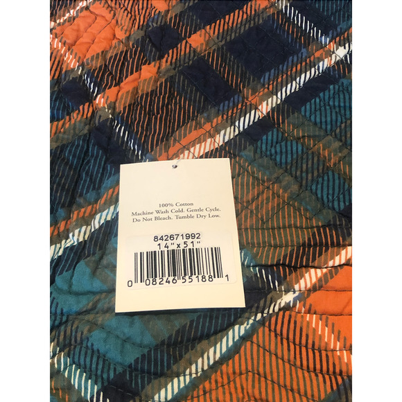 NWT Target Troy Plaid‎ Cotton Machine Washable Thanksgiving Holiday Runner 14x51 - Picture 3 of 9